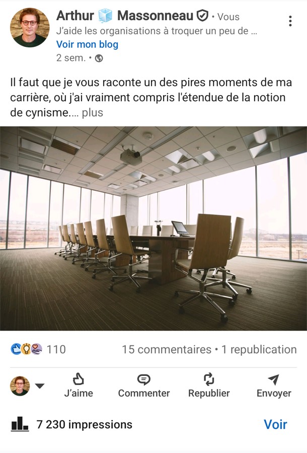 Post sur un des pires moments de ma carrière